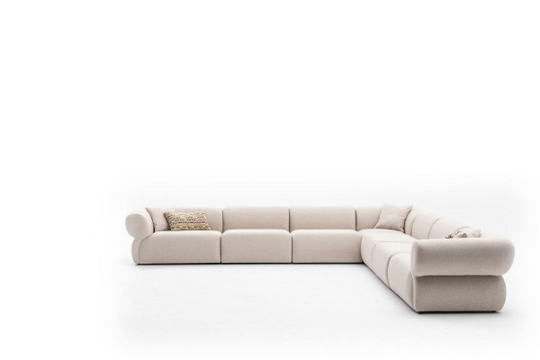 Sofa L-Form Polster Couch Wohnzimmer Modern Möbel 405x405cm Sofas Ecksofa
