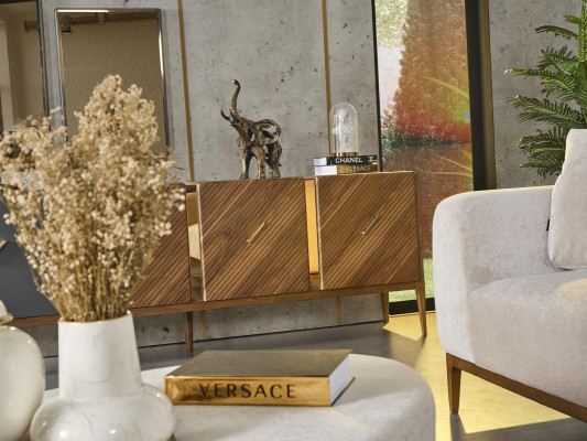 Sideboard Kommode Luxus Schränke Kommoden Wohnzimmer Holz Braun Möbel