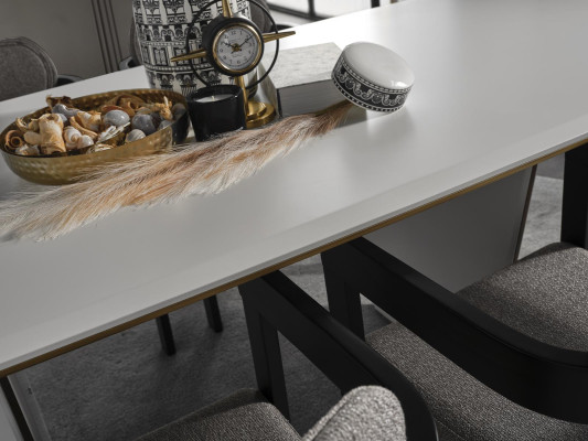 Esstisch Esszimmertisch Essecke Tisch Holz Modern Weiß Esszimmer Luxus