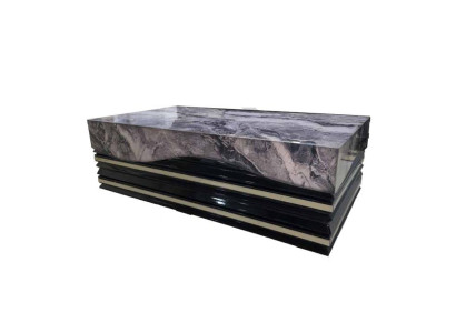 Luxus Couchtisch Tisch 142x77cm Couchtische Kaffee Holz Tische Marmor Stil