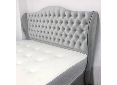 Chesterfield Bett Design Schlafzimmer Englisches Betten 180x200cm Textil Polster