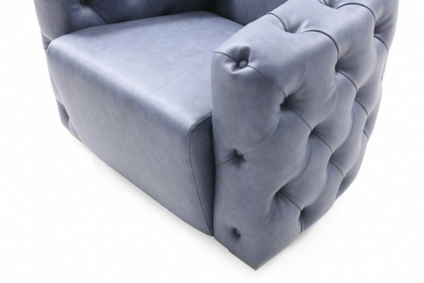 Italienische Disign Sofa 2x Einsitzer Couch Set 1+1 Sitz Polster Set Chesterfield Neu