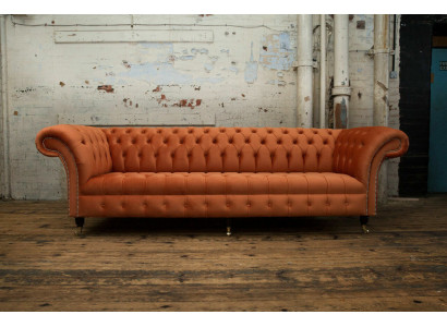 Sofa Polster Chesterfield Textil Sofas Design Luxus Ledersofas 4 Sitzer 265cm