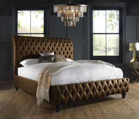 Braunes Schlafzimmer Bett Polster Design Luxus Chesterfield Hotel Betten 