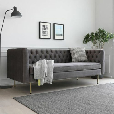 Sofa Luxus Textil Chesterfield Couch Sofas Polster 3 Sitzer Italienische Möbel