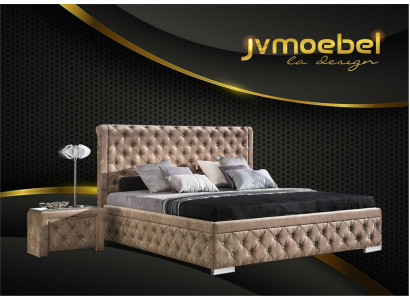 Bett 2x Nachttisch 3 tlg. Schlafzimmer Set Luxus Design Möbel Modern Betten Neu