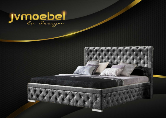 Bett 2x Nachttisch 3 tlg. Schlafzimmer Set Luxus Design Möbel Modern Betten Neu