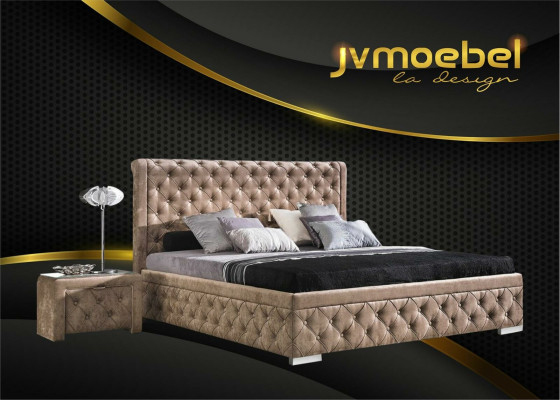Bett 2x Nachttisch 3 tlg. Schlafzimmer Set Luxus Design Möbel Modern Betten Neu