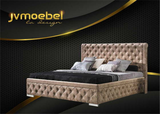 Bett 2x Nachttisch 3 tlg. Schlafzimmer Set Luxus Design Möbel Modern Betten Neu