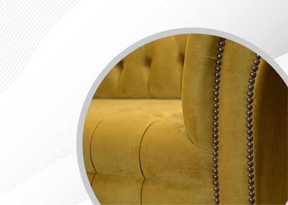 xxl Sofa Couch Chesterfield 225cm Polster Sofas 3 Sitzer Leder Textil Stoff Neu