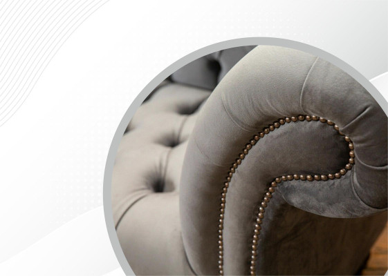Lounge Sofa Wohnzimmer Stoff Couchen Chaiselounge Chesterfield Sitzpolster Neu