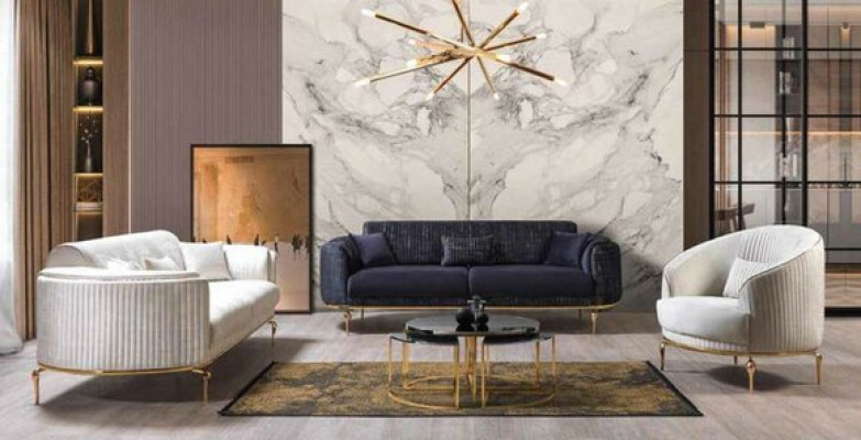Luxus dreisitzer sofa couch moderne couchen textil sofas stoff 234cm