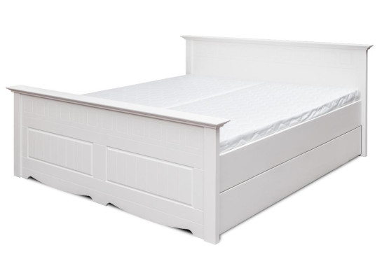 Lit Rembourrage Design Holzbetten Double Lits Blanc 180x200 Sommeil Chambre
