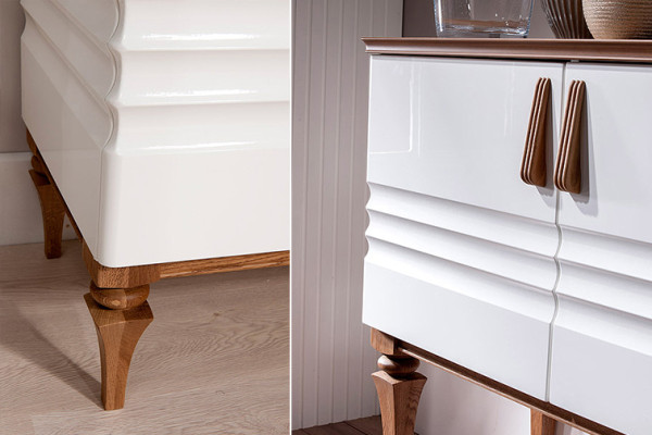 Klassische Vitrine Kommoden Vitrinen Vitrinenschrank Schrank Glasschrank TO-W2