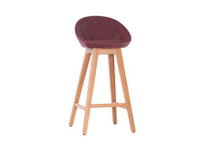 Modern Lila Stuhl Designer Barhocker Holzstuhl stilvoll Luxus Möbel Hocker