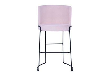 Modern Barhocker Stuhl Designer Textil Esszimmerstuhl Hocker Bar Rosa Neu
