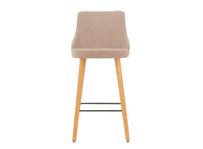 Modern Barhocker Stuhl Designer Holz Esszimmerstuhl Hocker Bar Beige Neu