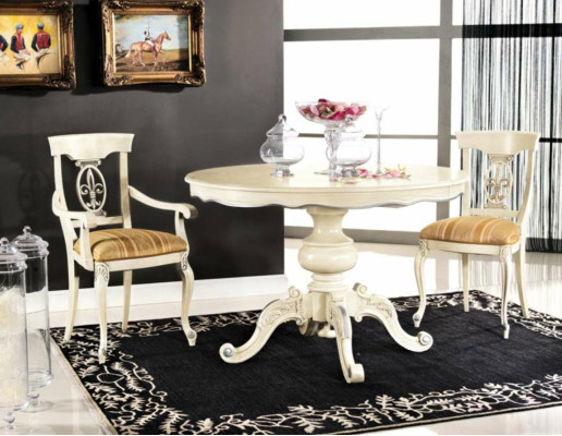 Möbel Essgarnitur Tisch 2 Stühle Esstisch Set 3 tlg. Esszimmer klassische Möbel