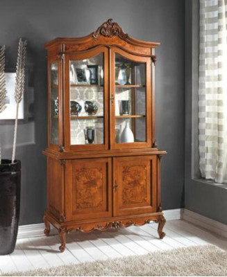 Vitrine Italienische Luxus Möbel Vitrinen Anrichte Schrank Glas Design Schränke