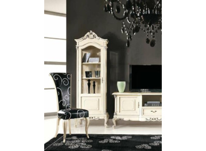 Klassische Wohnwand Set Vitrine rtv Sideboard Vitrinen Schrank Schränke 3tlg.