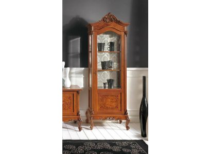 Holz Vitrinen Glas Schrank Echtholz Vitrine Wohnzimmer Möbel Anrichte