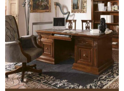 Büroeinrichtung Arbeitszimmer Sessel Büro Möbel Chef Sessel Barock Rokoko 3tlg. Massivholz