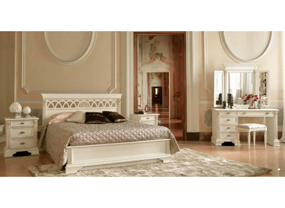 Luxus Schlafzimmer Set 6tlg. Bett 2x Nachttisch Schminktisch Designer Möbel Massivholz