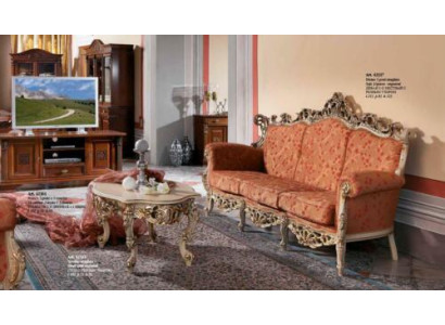 Sofa Barock Rokoko Dreisitzer 3 Sitzer Couch Polster Sofas Couchen Massivholz