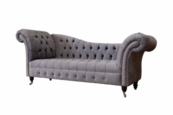 Chesterfield 3 Sitzer Design Couch Sofa Polster Sitz Stoff Luxus Couchen