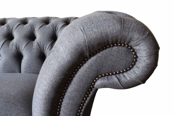 Chesterfield Sofa 3 Sitzer Couch Polster Luxus Textil Couchen Sofas