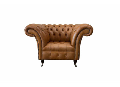 Sessel Ohrensessel Sitzer Stoff Luxus Wohnzimmer Klassisch Chesterfield