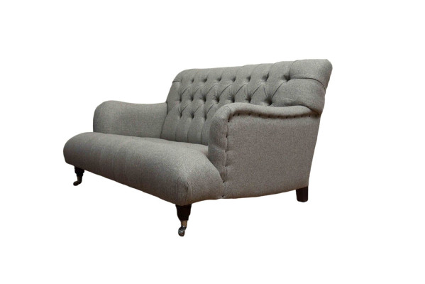 Luxus Dreisitzer Grau Sofa 2 Sitzer Design Chesterfield Möbel Couchen