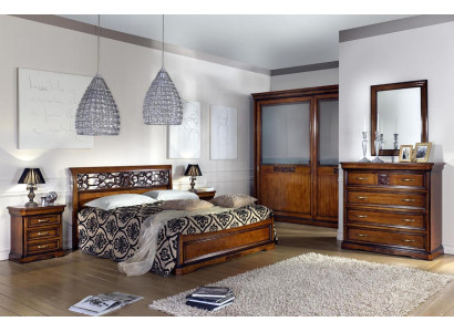 Schlafzimmer Bett Braun Luxus Möbel Vaccari cav giovanni Betten Massivholz Neu