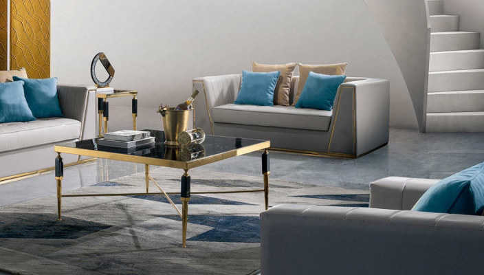 Couchtisch Edler Beistelltisch Wohnzimmer Klassischer Design Tisch Glas