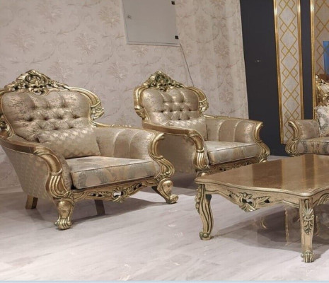 Sessel Ohrensessel Design Polster Sofa Barock Chesterfield Textil Wohnzimmer NeuWird