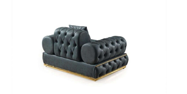 Sessel Chesterfield Sitz Barock Rokoko Klassische Möbel Wohnzimmer Polster Neu