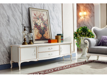 Sideboard Weiß Luxus Elegantes Schrank Kommode Schränke lowboard Hotel Möbel