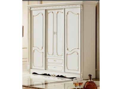Klassischer Kleiderschrank Möbel Holz Schränke Schlafzimmer Weiß Holz