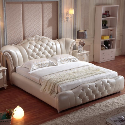 Design Chesterfield Bett Textil Samt Polster Hotel Leder Betten Schlafzimmer