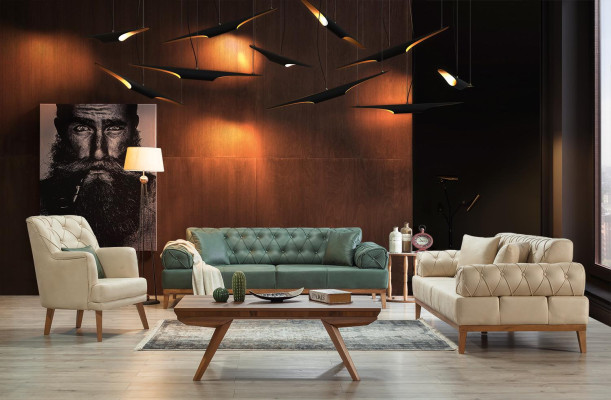 Dreisitzer Couch Polster Möbel Einrichtung Design Couchen 3 Sitzer