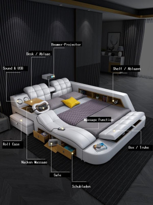 Multifunktion Deluxe Betten Massage Bett Hotel Polster Led usb Radio