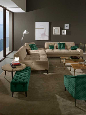Leder L-Form Luxus Sofas Sofas Ecke Ecksofa Couch Italienische Möbel