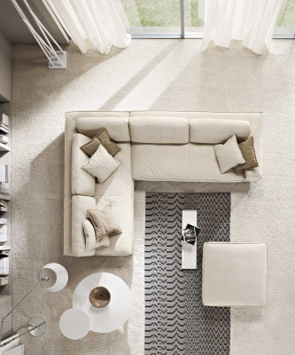 Wohnzimmer Ecksofa L-Form Modern Weiß Design Sofas Neu