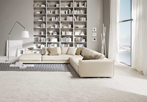 Wohnzimmer Ecksofa L-Form Modern Weiß Design Sofas Neu