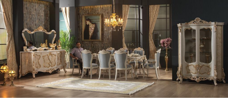Esszimmer Garnitur Esstisch Stuhl Tische Essgruppe Sideboard 11tlg