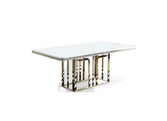 Esszimmer Garnitur Esstisch 4x Stühle Edelstahlelemente Moderne Möbel