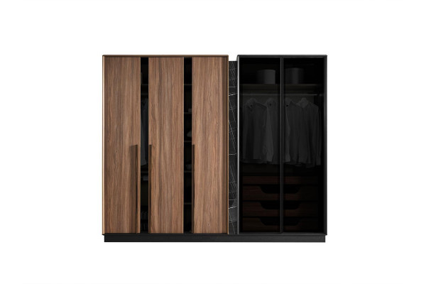 Kleiderschrank braun Schlafzimmer Schränke Holz Schrank Luxus Modern