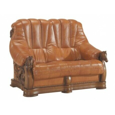 Klassische Sofagarnitur Couch Polster Sitz Sofa Leder Holz 3+2+2 Set Garnitur