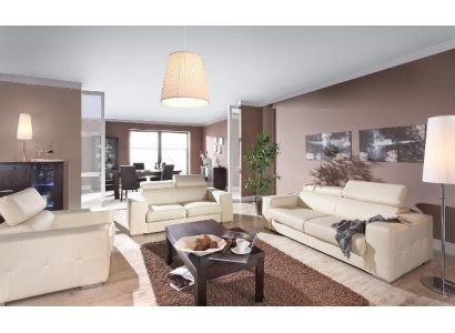 Moderne Sofagarnitur 3+1+1 Sitzer Sofa Couch Polster Garnitur Couchen