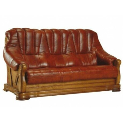 Antik Stil Ledersofa Couch Sofagarnitur 3+1+1 Sitzer Leder Italienisches Polster